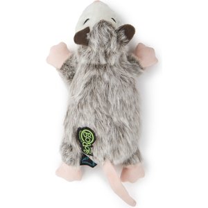 GoDog Flatz Opossum Squeaky Plush Dog Toy, Gray, Large