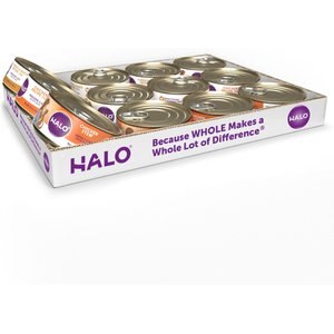 Halo Chicken Stew, Chicken Pate, Turkey & Duck Variety Pack Grain-Free Pate Adult Wet Cat Food, 5.5-oz can, case of 12
