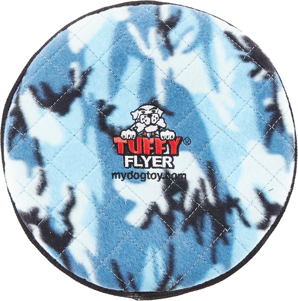Tuffy's Ultimate Flyer Squeaky Plush Dog Toy, Camo Blue slide 1 of 10