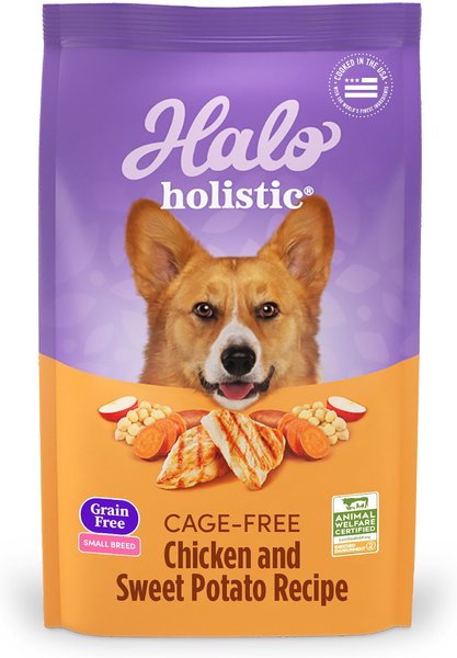 Halo Holistic Complete Digestive Health Grain-Free Chicken & Sweet Potato Dog Food Recipe Small Breed Dry Dog Food, 3.5-lb bag slide 1 of 10