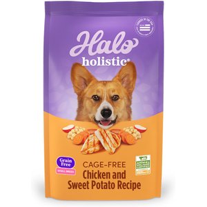 Halo Holistic Complete Digestive Health Grain-Free Chicken & Sweet Potato Dog Food Recipe Small Breed Dry Dog Food, 10-lb bag