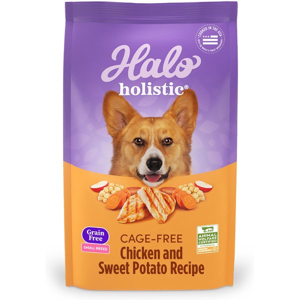View of HALO Holistic Complete Digestive Health Grain-Free Chicken & Sweet ...