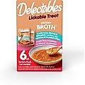 Hartz Delectables Savory Broths Lickable Cat Treats Variety Pack, 1.4-oz pouch, 6 Count