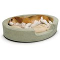 K&H Pet Products Thermo-Snuggly Sleeper Heated Dog Bed, Sage/Tan, Medium 