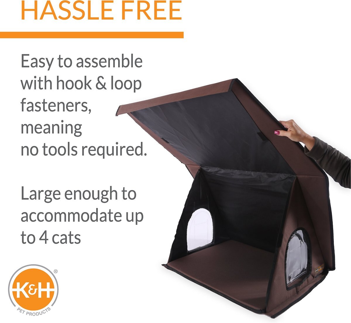 K&H PET PRODUCTS Outdoor Unheated MultiKitty AFrame House