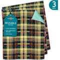 Chew + Heal Max Protect Tartan Plaid Patterned Reusable Dog Pee Pads, 18-in, 3 count