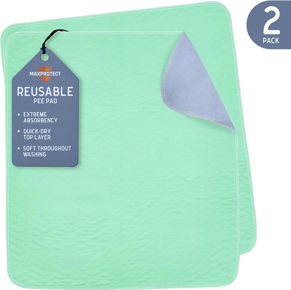 Chew + Heal Max Protect Quick-Dry Reusable Dog Pee Pads, 34-in, 2 count slide 1 of 8