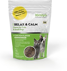 Tomlyn Relax & Calm Chicken Flavored Soft Chews Calming Supplement for Cats & Dogs, 30 count