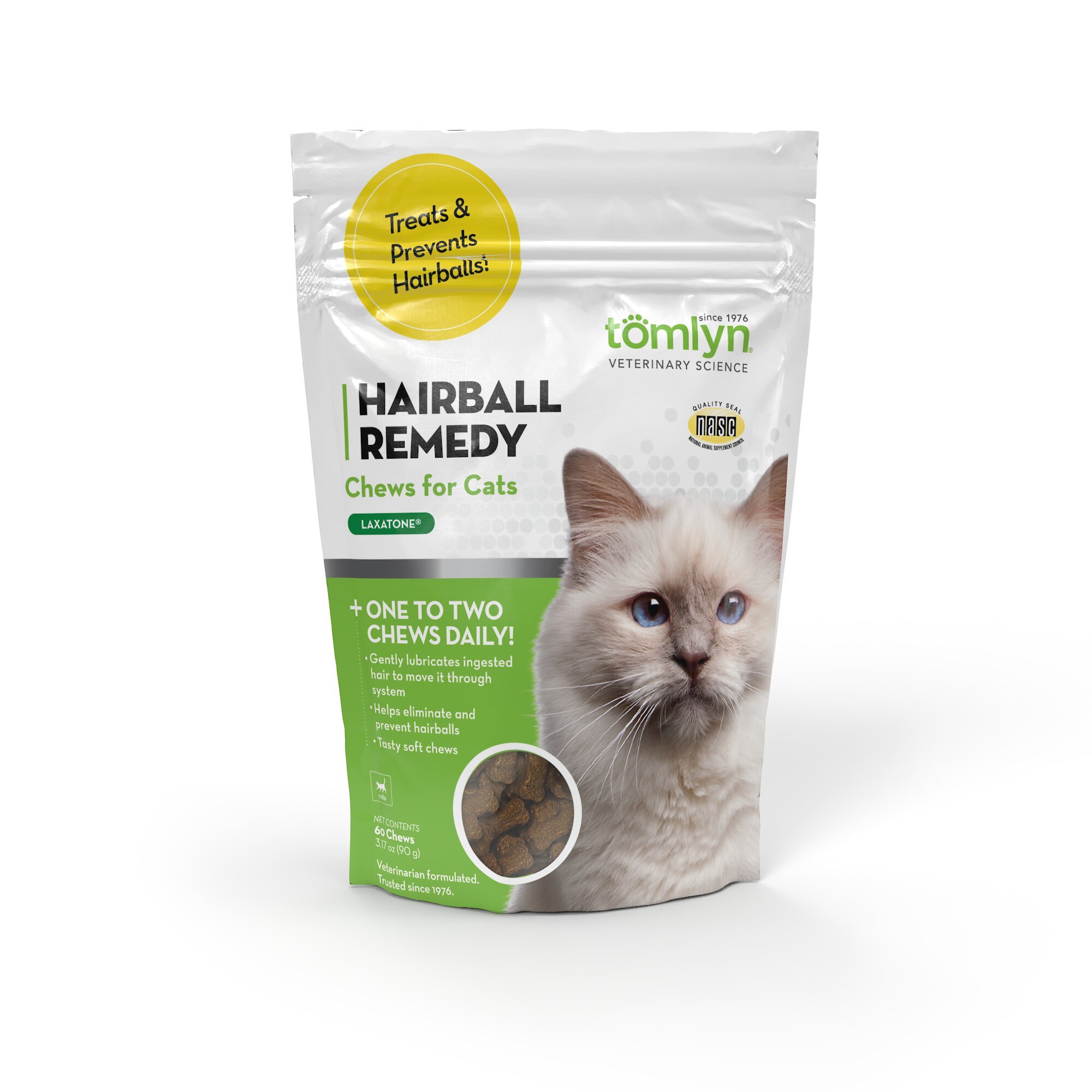 TOMLYN Laxatone Chicken Flavored Soft Chews Hairball Control Supplement