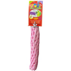 Polly's Pet Products Watermelon Flavor Tooty Fruity Bee Pollen Bird Perch, Pink, Large