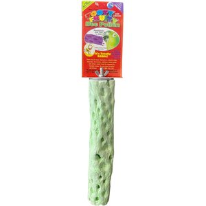 Polly's Pet Products Kiwi-Lime Flavor Tooty Fruity Bee Pollen Bird Perch, Green, Large