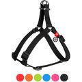 WAUDOG Waterproof Dog Harness with QR Tag, Black, Medium