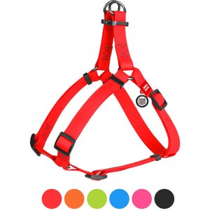 WAUDOG Waterproof Dog Harness with QR Tag, Red, Large
