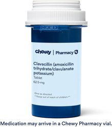Clavacillin (amoxicillin trihydrate/clavulanate potassium) Tablets for Dogs & Cats, 62.5-mg, 30 tablets slide 2 of 4