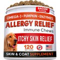 StrellaLab Allergy Relief Omega 3 Immunity Treats Dog Supplement, 120 count