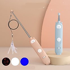 EYS Car Teaser Wand with Laser, Flash & UV Lights Cat Toy, Pink