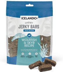 Icelandic+ Chewy Jerky Bars Wolffish & Skyr Recipe Grain-Free Dog Treats, 2.5-oz bag