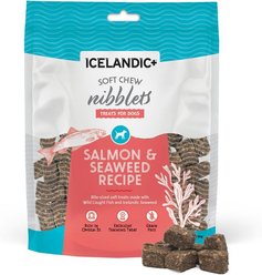 Icelandic+ Soft Chew Nibblets Salmon & Seaweed Recipe Grain-Free Dog Treats, 2.5-oz bag