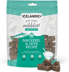 Icelandic+ Soft Chew Nibblets Mackerel & Skyr Recipe Grain-Free Cat Treats, 2.25-oz bag