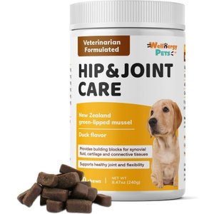Wellnergy Pets Green Lipped Mussel Hip & Joint Care Supplement for Dogs, 130 count