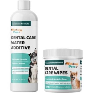 Wellnergy Pets Wipes & Water Additive Dog Dental Care Kit