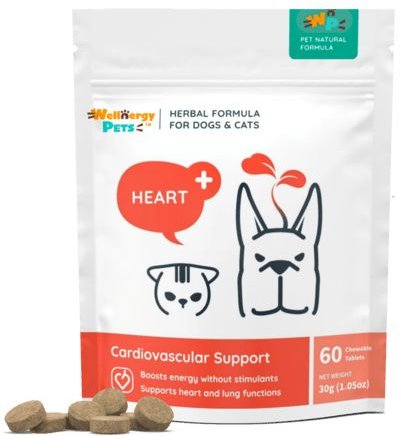 Wellnergy Pets Herbal Qbow Heart Supplement for Dogs & Cats, 60 count slide 1 of 1