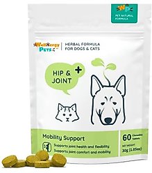 Wellnergy Pets Herbal Qbow Hip & Joint Supplement for Dogs & Cats, 60 count
