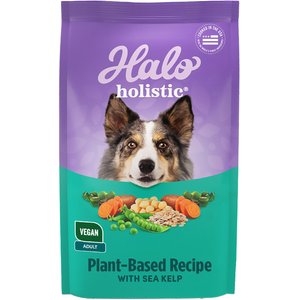 Halo Holistic Vegan Complete Digestive Health Plant-Based Recipe with Kelp Adult Formula Dry Dog Food, 3.5-lb bag