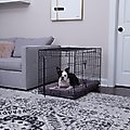 Happy Hounds Carson Deluxe Dog Crate Pad, Gray, Medium