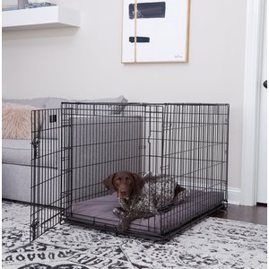 Happy Hounds Carson Deluxe Dog Crate Pad, Gray, Large
