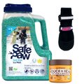 Winter Paw Protection Starter Kit - Safe Paw Ice Melt, Petsmont Paw Balm, Bark Brite Dog Boots, Medium