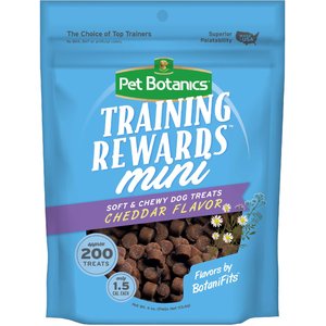 Pet Botanics Training Rewards Cheddar Soft & Chewy Dog Treats, Mini, 4-oz bag