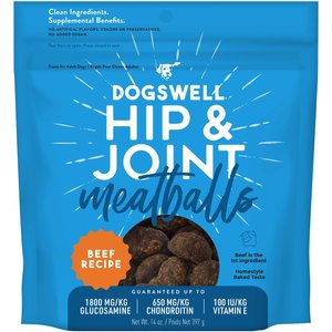 Dogswell Hip & Joint Beef Recipe Meatballs Dog Treats, 14-oz bag