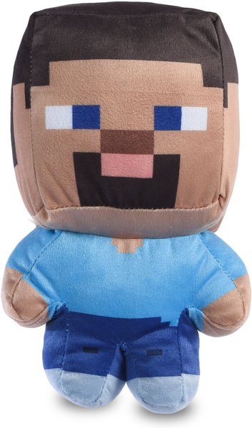 Fetch For Pets Minecraft Steve Figure Plush Squeaky Dog Toy, Large slide 1 of 5
