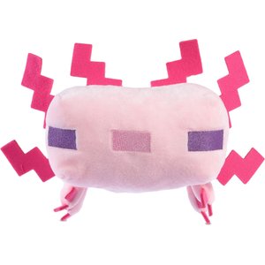 Fetch For Pets Minecraft Leucistic Axolotl Figure Plush Squeaky Dog Toy, Large
