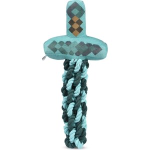 Fetch For Pets Minecraft Diamond Sword Rope Squeaky Dog Toy