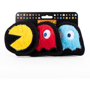 Fetch For Pets Pac-Man Pac-Man, Inky, & Blinky Silo Plush Squeaky Dog Toy, 3 count