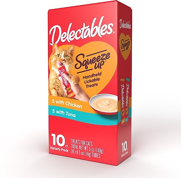 Hartz Delectables Squeeze Up Variety Pack Lickable Cat Treats, 0.5-oz tube, 20 count slide 1 of 10
