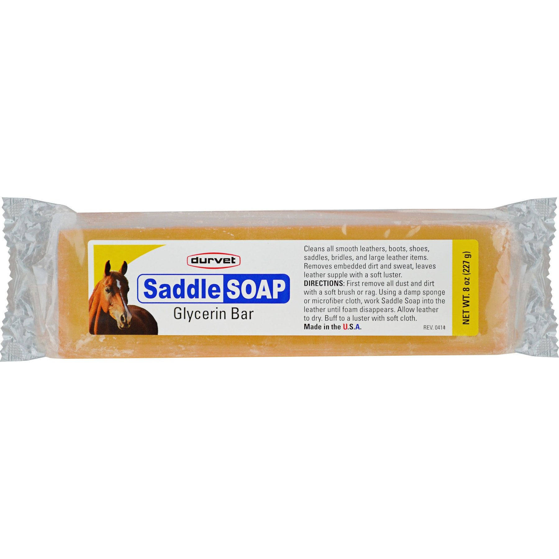 DURVET Saddle Glycerin Bar Horse Soap, Yellow, 8-oz bar 