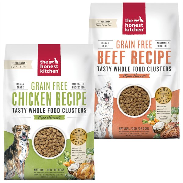 The Honest Kitchen Chicken + Beef Whole Food Clusters Dry Dog Food slide 1 of 9