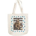 Tribe Socks Personalized Custom Dog & Cat Photo Paw Themed Tote Bag, Cream