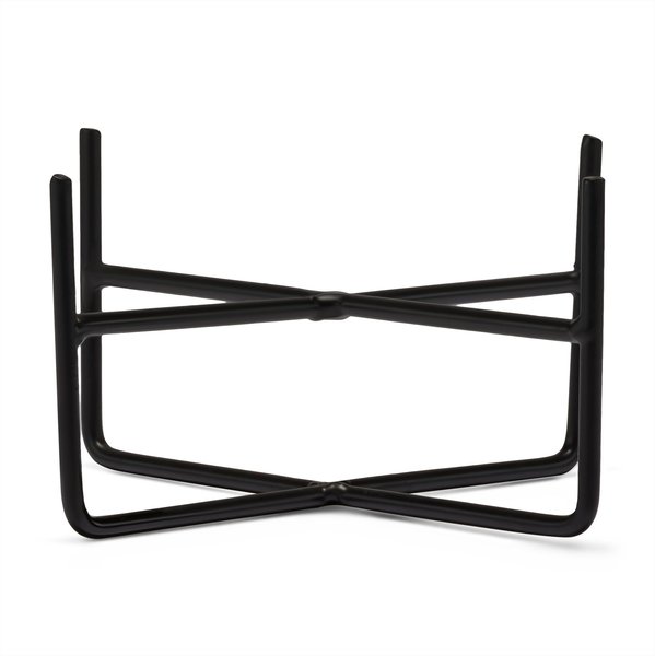 WAGGO Simple Solid Iron Dog & Cat Bowl Stand, Matte Black, Small