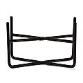 Waggo Simple Solid Dog Bowl Stand, Matte Black, Small