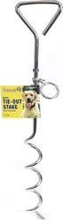 Roscoe's Pet Products Steel Spiral Tie-Out Stake, Silver