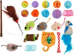 Hartz Cattraction Cat Toys with Catnip Variety Pack, 20 count