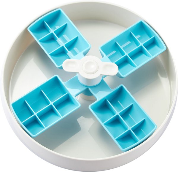 PetDreamHouse Spin Slow Feeder Pet Bowl Windmill Blue