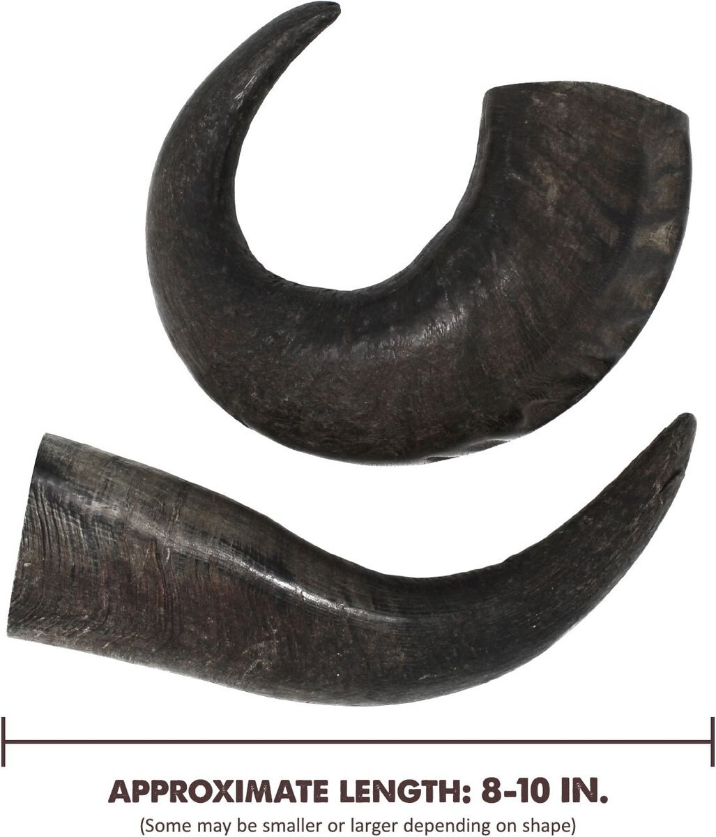 PEAKSNPAWS All natural premium Large Dog Water Buffalo Horns Treat, 1