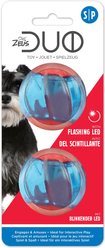Zeus Duo Ball with LED Dog Toy, 2-in, 2 count