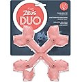 Zeus Duo Cross Bones Dog Toy, 6-in, Coral