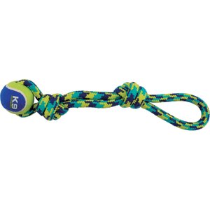 Zeus K9 Fitness byZeus Rope Tug with 3-in T/Ball Dog Toy